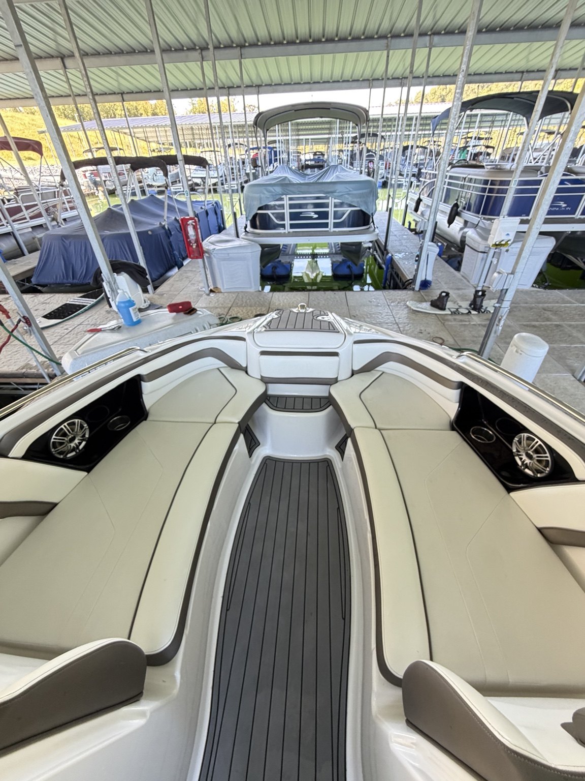 Clean boat interior after detailing
